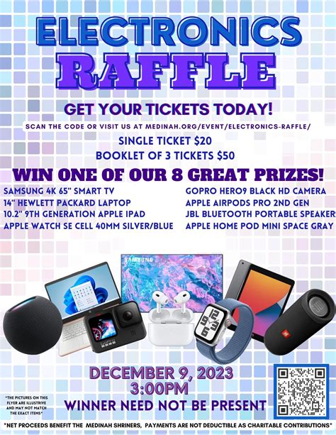 electronics for raffle prizes